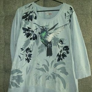 Half sleave bird sweater